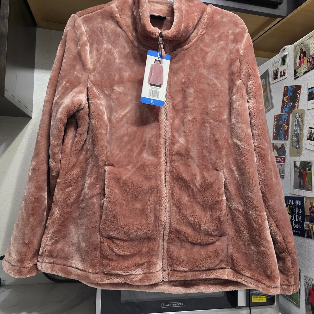 32 Degrees Women's Plush Pink Jacket Size Large